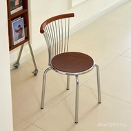 Dining Chair Master Chair Stainless Steel Imitation Bag Hows Medieval Art Style Dining Table Iron Ho
