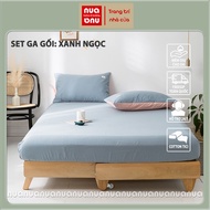 Bộ ga giường 4 món Cotton Tici cao cấp bộ ga gối và vỏ ôm mềm mịn thấm hút tốt(Ga giường + 2 vỏ nằm