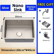 304 Stainless Sinki Dapur Multifunction Worksta Handmade Kitchen Sink Whale Waterfall Single Bowl Sm