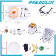 [Predolo1] Kitchen Playset Kitchen Appliances Fruit Toys 1/12 Bread Maker Toy for Living