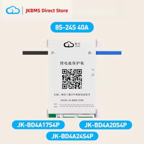 JIKONG Smart BMS JK-BD4A17S4P 8S-24S 40A Li-Ion LiFePo4 LTO BMS 18650 UPS