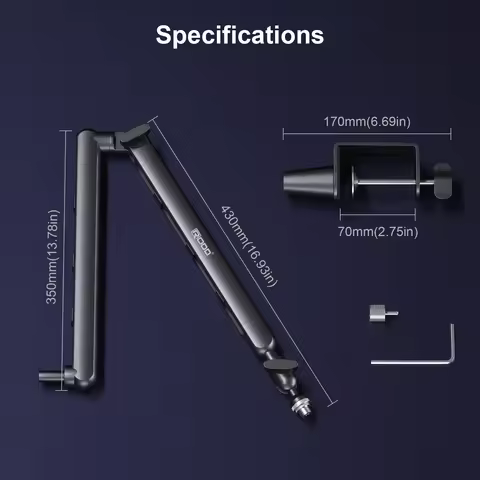 RODD AK-55 microphone boom arm adjustable microphone stand is suitable for Blue Yeti, Snowball iCE a