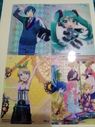 【包郵50/4】初音 食玩 膠卡 4張 大哥 全員 鈴