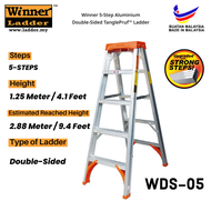 Winner 5-Step Aluminium Double-Sided TanglePruf™ Ladder