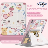 InnoShell In Stock Fast Shipping Hello Kitty 360° Rotating iPad Case For iPad Air5 Air6 Air7 8th Gen