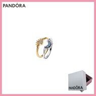 (สินค้าปลอดภาษี) ของแท้ PANDORA S925 สเตอร์ลิงเครื่องประดับเงินผู้หญิงของขวัญ NAMPS0438 ท้องฟ้าดวงอาทิตย์และดวงจันทร์แหวนชุด