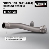 Motorcycle Titanium link pipe for Kawasaki Ninja ZX10RR ZX-10R ZX10R ZX-10r exhaust middle pipe 2021