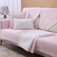 Sofa Cover Cool Sofa Cover Chenille Combination Sofa Cover 1 2 3 4 Seater L Shape Sofa Cover Anti-slip Four Seasons Pink White