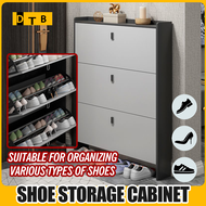 【Sg Ready Stock】17/24cm Shoe Cabinet Outdoor With Door,Tall Slim Shoe Cabinet Slim Narrow,Ultra Thin Shoe Cabinet，Flip Waterproof Shoe Cabinet With Door，Ultra Slim Shoe Rack Outside Door With Cover -With Door 鞋柜 鞋架 翻斗鞋柜