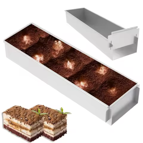 Rectangle Cake Pan Nonstick Tiramisu Pan Cake Baking Tray Aluminum Alloy Tiramisu Dessert Making Mol