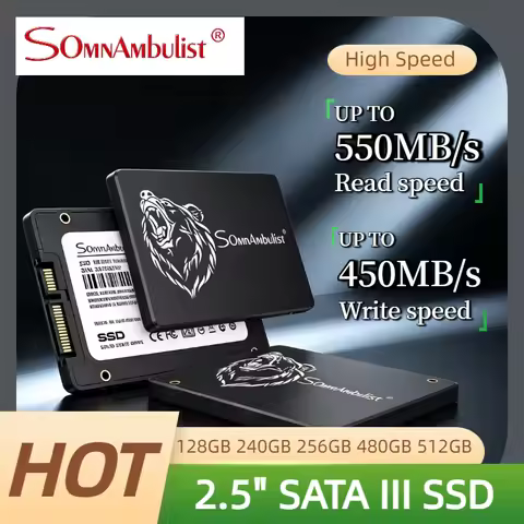 SomnAmbulist 2.5 SATA3 Internal Solid State Drive 128GB 240GB 256GB 480GB 512GB 960GB Multiple Capac