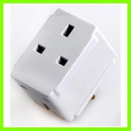 3 Way Adaptor 250V 13A UK 3 Pin Adapter Electrical Socket Plug Top