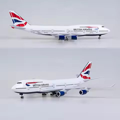 Airplane Model B747 B787 Series Airways 1:160 Scale 47CM Souvenir Planes W Light & Wheel Resin Simul