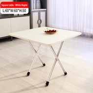 Foldable family dining table, foldable student dormitory small table, simple square table