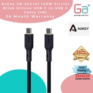 Aukey Circlet Blink 140W Silicone USB C to USB C Cable PD Cable - CB-SCC141