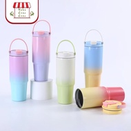 TCC Macaroon Tumbler Gradation Tumbler With Handle 890ml Aesthetic Tumbler Viral Tumbler Stainless T