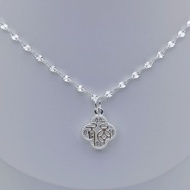 Pure Silver 9999 Snowflake Chain Sterling Silver Necklace All-Match Light Luxury Fashion Pure Silver