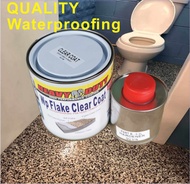 1L ( WP FLAKE CLEAR COAT ) EPOXY TOP COAT CLEAR FOR FLAKE FLOOR / HEAVY DUTY /  CLEAR paint