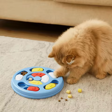 Pet Supplies Non-slip Dog Puzzle Food Hiding Slow Eating IQ Food Dispenser Plastic Anti Choking Slow