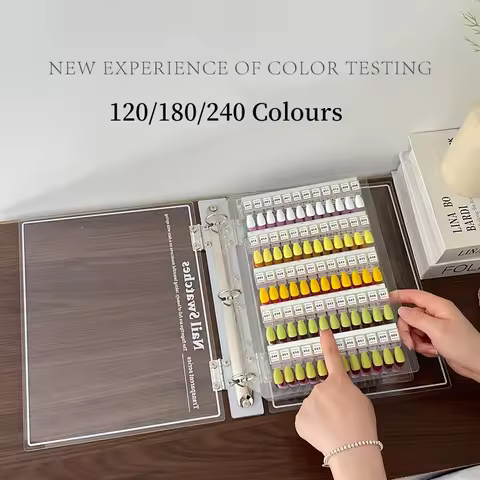 300/120/180/240 Colors Fake Nails Tips Swatches Book Magnetic Nail Art Polish Sample Display Manicur