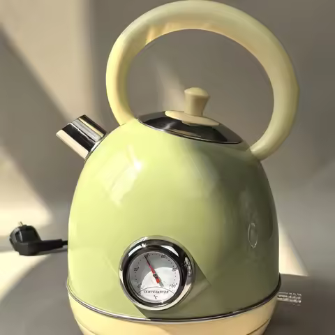 1850W Retro Printed Paint Electric Kettle Auto Power Off 304 Stainless Steel Boiling kettle With Tem