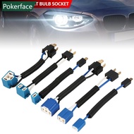 POKERFACE H1 H4 H7 Car Headlight Bulb Socket Connector Male Female Plug for Car Motorcycle Heat Resi