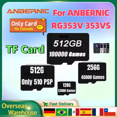 For ANBERNIC RG353V RG353VS TF Card Preloaded Games Memory Card Retro Handheld Game Console Card Pre