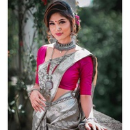 WOMEN'S NEW DESIGNER COTTON SILK SAREE BEAUTIFUL SAREE COLLECTION FOR WOMEN ( WIT