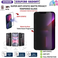 Anti Static Matte Privacy HONOR X9D400 SmartX7D400 Lite200 LiteX7CX8BX7B Screen Protector Tempered G