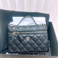 Chanel Lp 黑金牛皮盒子包