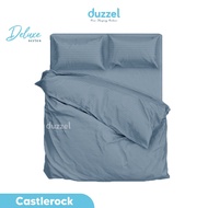 DUZZEL HOTEL BEDDING JACQUARD EMBOSSED BEDSHEET 40CM HEIGHT KING SIZE 180X200 / QUEEN SIZE 160X200