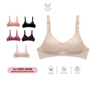 Velora - Basic Bra Without Wire, Super Soft, Comfortable Foam | Size 70B-95B TG Cheerful