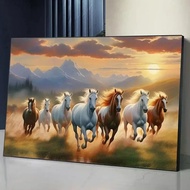 4/7/9 Running Horses At Sunset Poster Prints Animal Canvas Painting Home Horse Wall Picture for Livi