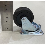 PRICE FOR 1 piece) 2 NGY wheels Black rubber wheels live swivel 2" inch live 2" inch 2" flat support