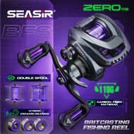Seasir ZERO119 119g Carbon Fiber BFS Baitcasting Fishing Reel Ultralight Double Spools With 2 Hybrid