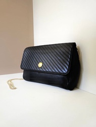【特選貨品】中古二手Celine黑色金徽皮革小包斜揹側背孭單肩手袋