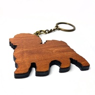 手工木作創意鑰匙圈  比熊 C款