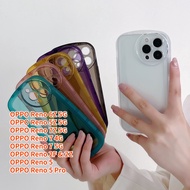 Matte Transparent Soft Case for OPPO Reno 6Z OPPO Reno 7Z OPPO Reno 5Z OPPO Reno 7 OPPO Reno 5 Pro OPPO Reno 2F OPPO Reno 2Z , Chubby Candy Color Shockproof Phone Cover