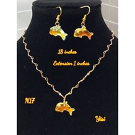 yisitrading Hand made Necklace N17 made China Glass pendant and Korea accessories