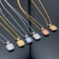 Sterling Silver Women Necklace Full Diamond Fake Gold Necklace Women Gold Plated Necklace Diamond Ne