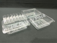 BENXON OPS C49 - Plastic Tray (100pcs±) Bakery Disposable Plastic Clear Food Box / Bekas Makanan C49