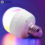 HUAIHAO Rechargeable E27 LED Bulb 1800mAh RGB 15 Color Temperatures IR Remote USB C Emergency Light 