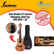 [FAMA]Uma Ukulele 23' Concert Mahogany Solid Top UMA UK-05SC + EQ (EQUALIZER)