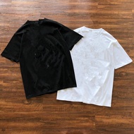 Little Yellow Thorn on Chest Black White Short Sleeve 42155