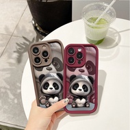 Fashion hooded panda Case For Samsung Galaxy A70 A7 51 A32 S21 S22 S30 S24 Ultra A04S A20S J2 J7 Pri