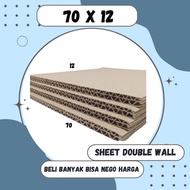 70x12 Sheet Cardboard 60x12/ 50x12/ 40x12 Plain Sheet Double Wall Packing Brown Cardboard Color Pack