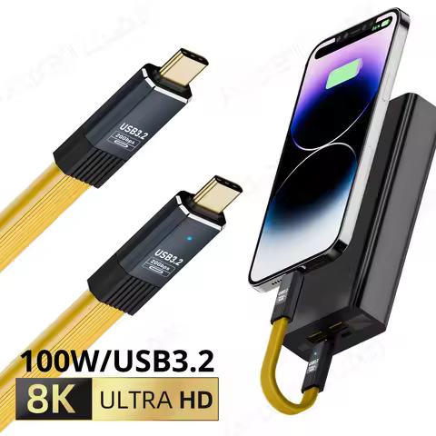 PD 100W USB C to USB-C Cable USB 3.2 Type C Gen2 20Gbps 8K @ 60Hz Video Data Cord for PC Laptop Macb
