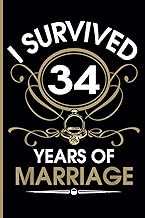 34th Wedding Anniversary Notebook: Thirty-Four Years Celebration Journal for Husband and Wife - Funn