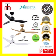BESTAR 54 Inch DC Motor Ceiling Fan With LED Light & Remote (RAZOR)