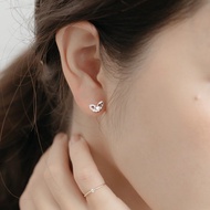 earika.earrings - crisis moon piercing จิวหูหัวใจติดปีกเงินแท้ (ราคาต่อชิ้น) เหมาะสำหรับคนแพ้ง่าย